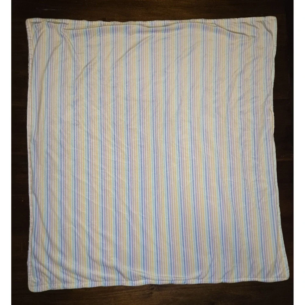 Rainbow Striped Plush‎ Baby Blanket Pink Soft 34x36